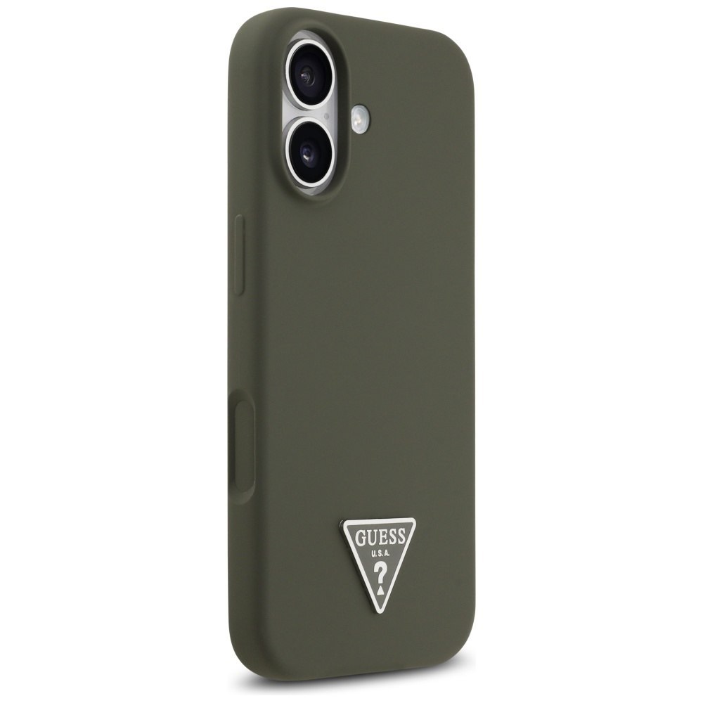 Etui Guess Silicone Triangle Logo MagSafe do iPhone 17 khaki